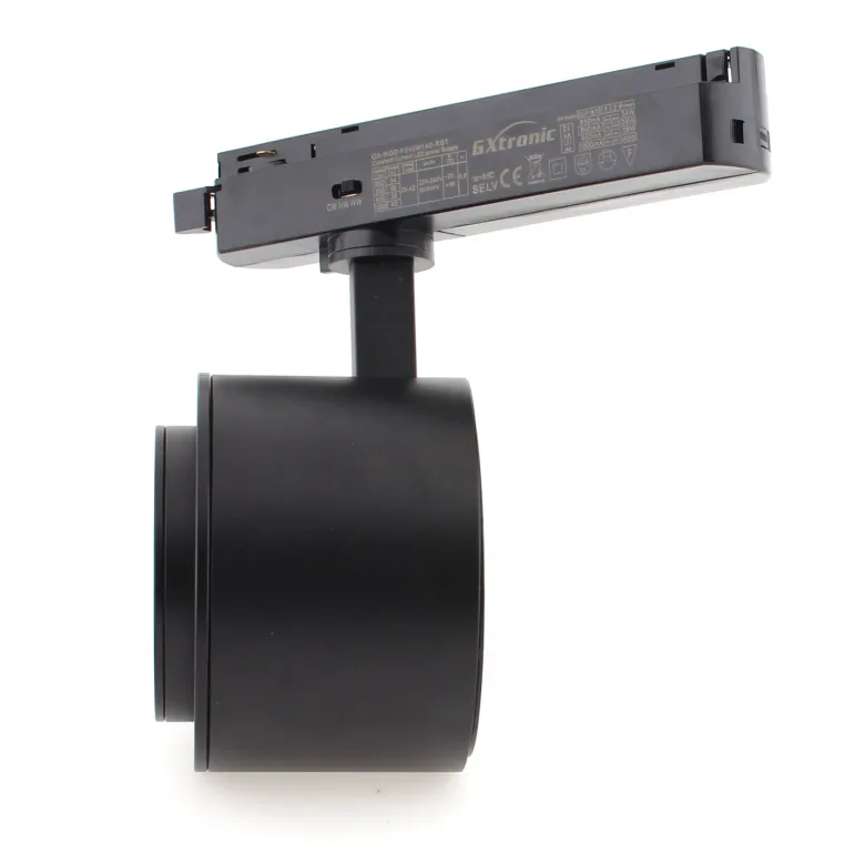 Foco carril Monofásico ROMA, 40W-34W, negro, regulable 24º-60º, UGR13, CCT