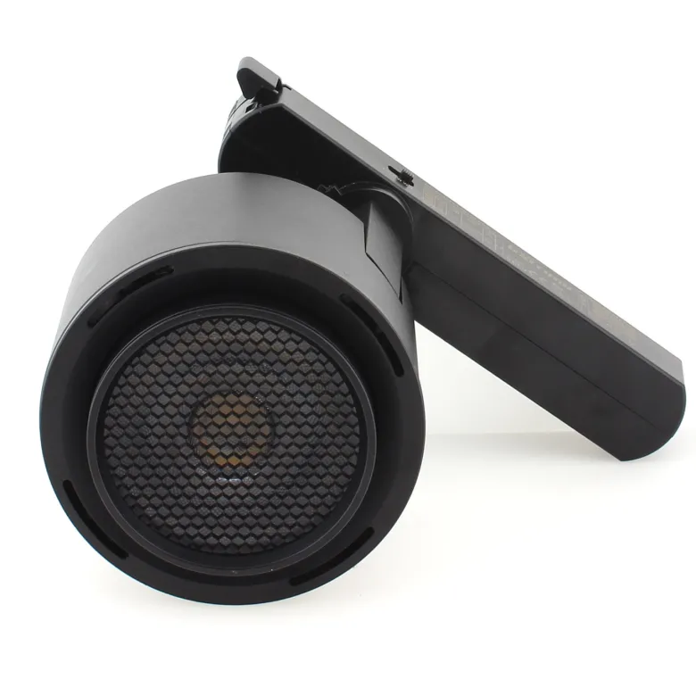 Foco carril Monofásico ROMA, 40W-34W, negro, regulable 24º-60º, UGR13, CCT