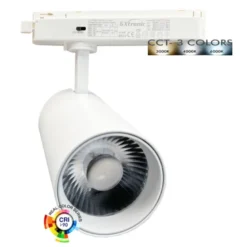 Foco carril Monofásico SAMOS, 40W-34W, blanco, 24º-60º, UGR13, CCT