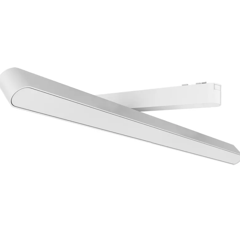 Foco carril SNOW SLIM 378mm Basculante 48V, 18W, 90º, blanco