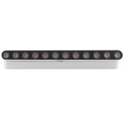 Foco carril SNOW SLIM 252mm Basculante 48V, 12W, 24º, blanco