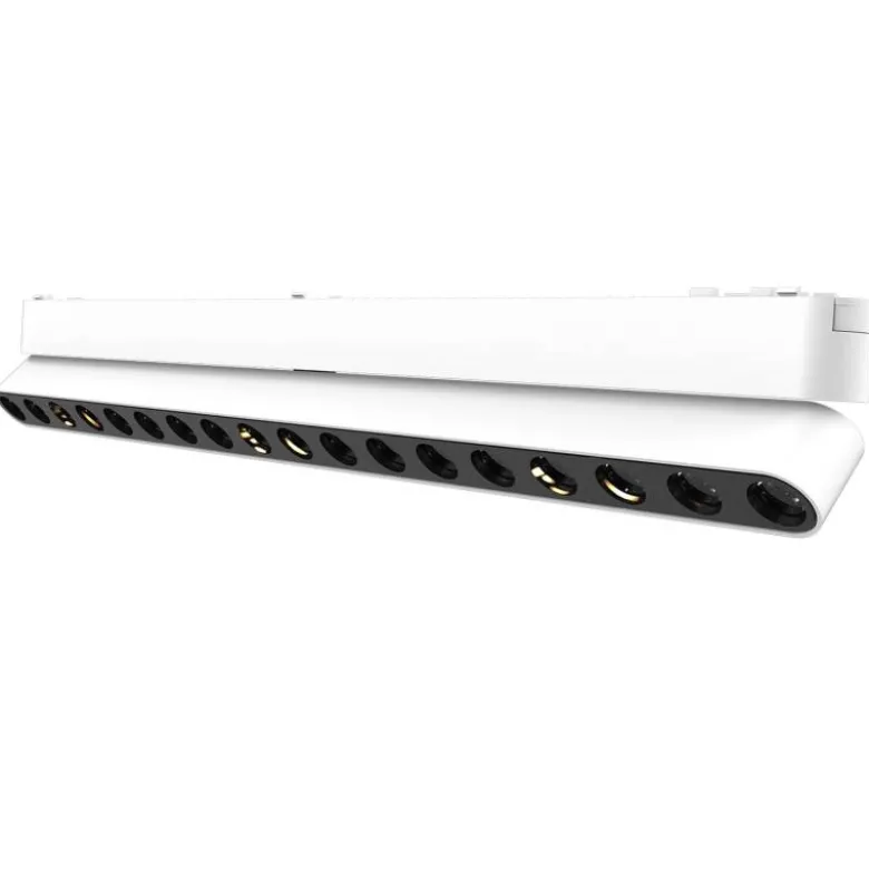 Foco carril SNOW SLIM 378mm Basculante 48V, 18W, 24º, blanco