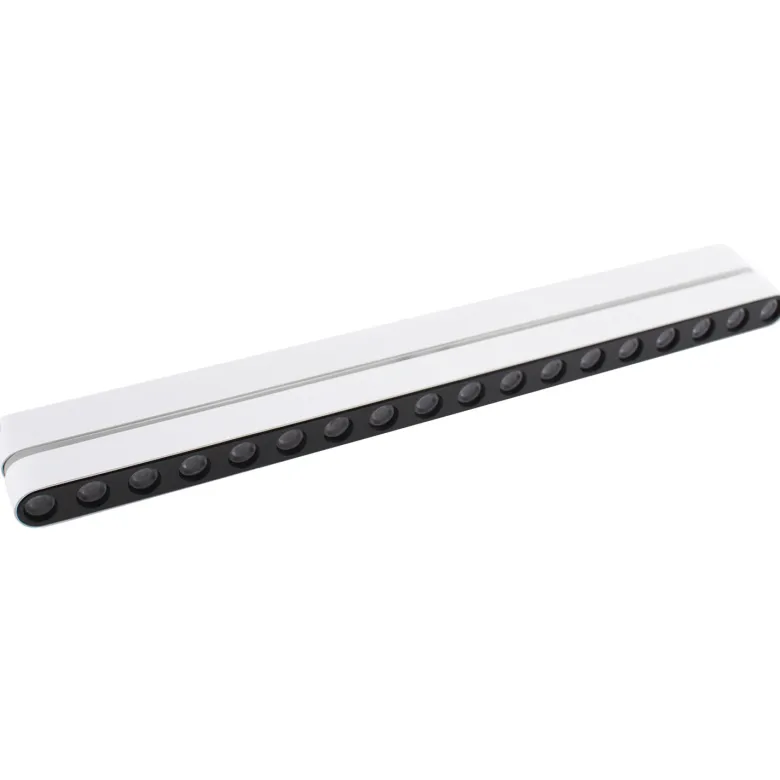 Foco carril SNOW SLIM 378mm Basculante 48V, 18W, 24º, blanco