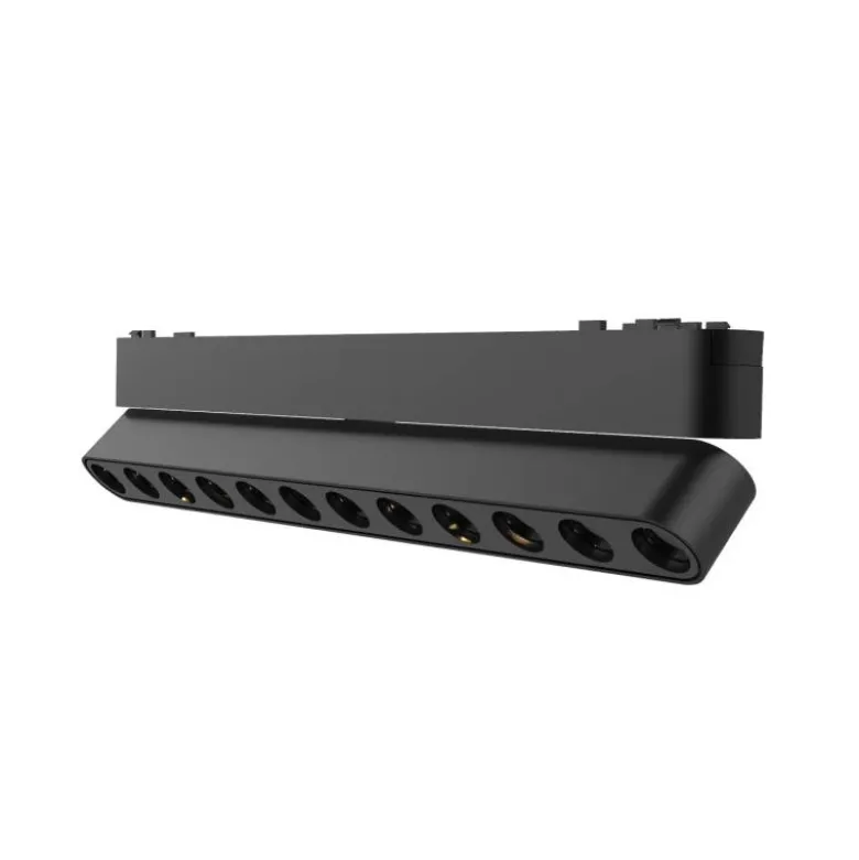Foco carril SNOW SLIM 252mm Basculante 48V, 12W, 24º, negro