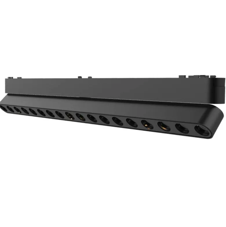 Foco carril SNOW SLIM 378mm Basculante 48V, 18W, 24º, negro