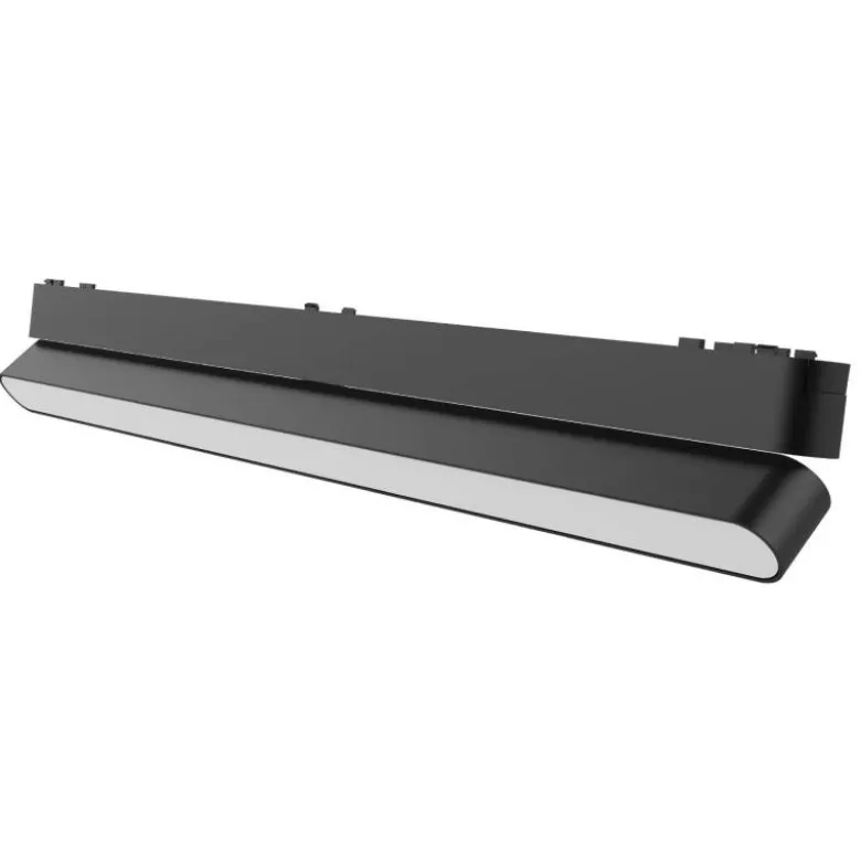 Foco carril SNOW SLIM 378mm Basculante 48V, 18W, 90º, negro