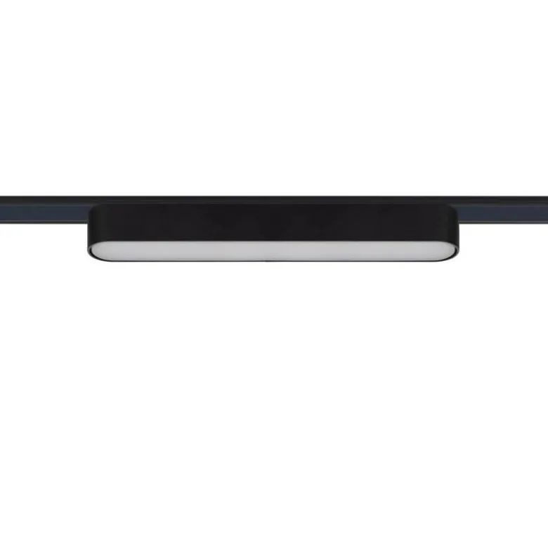 Foco carril SNOW SLIM 252mm 48V, 12W, 90º, negro