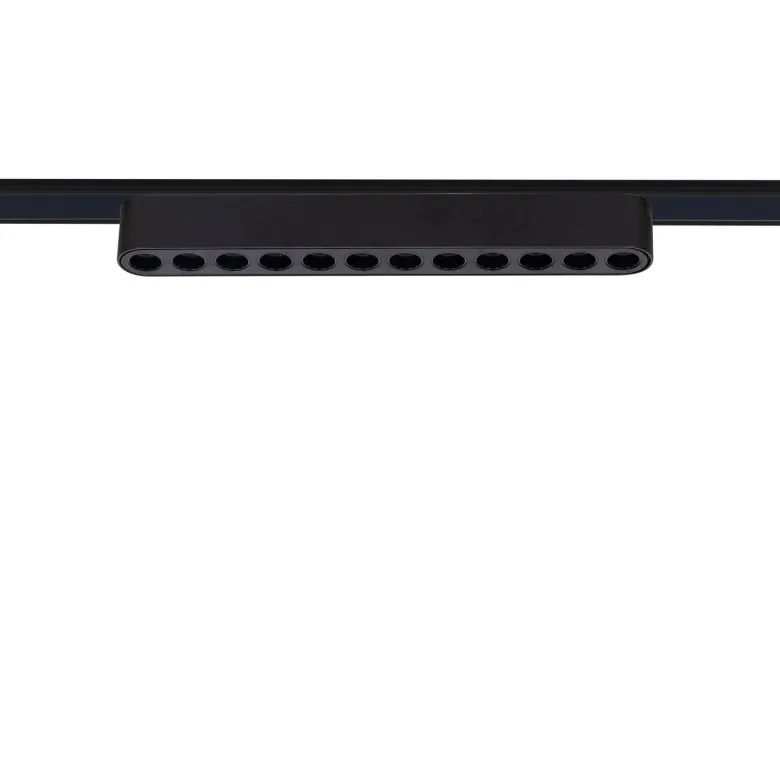 Foco carril SNOW SLIM 252mm 48V, 12W, 24º, UGR16, negro