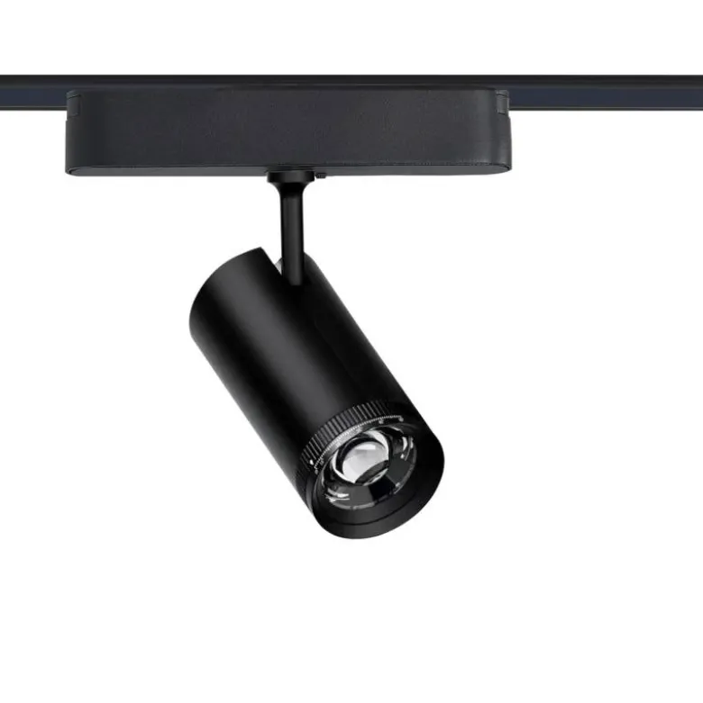 Foco carril SPOT SLIM 48V, 12W, 10-55º ajustable, negro