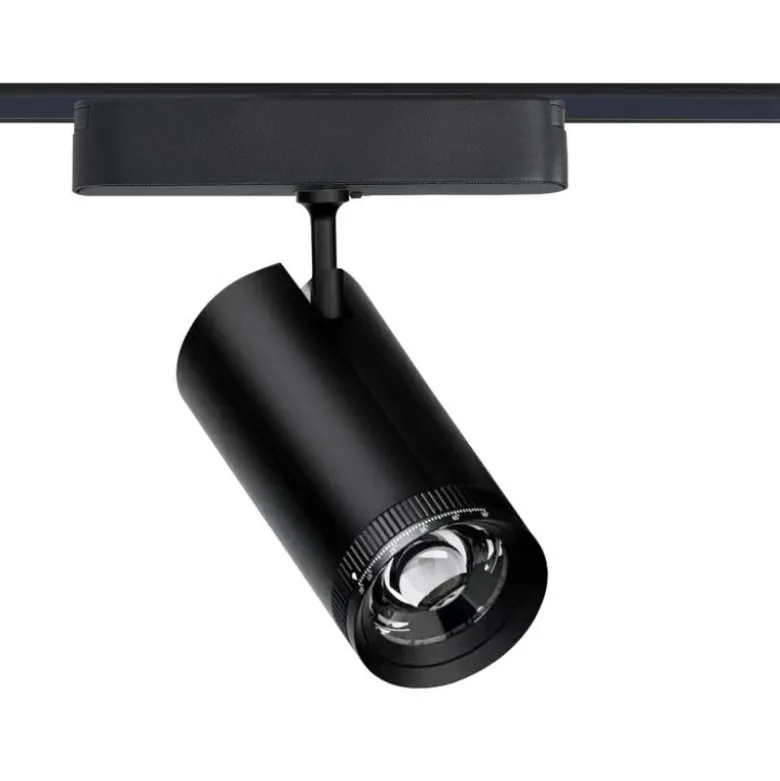 Foco carril SPOT SLIM 48V, 18W, 10-55º ajustable, negro