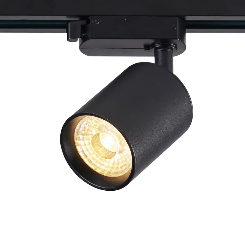 Foco carril Trifásico PIKE RAIL LED negro 10W, 5-CCT, Triac regulable