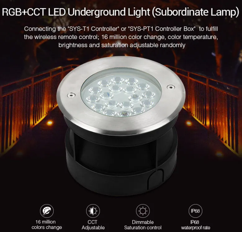 Foco empotrable FOKUA LED 9W, RGB+CCT, SYS-T1