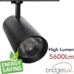 Foco LED ZOLTAR carril Monofásico, 34-40W, CRI<92, UGR13, negro