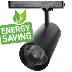 Foco LED ZOLTAR carril Monofásico, 34-40W, CRI<92, UGR13, negro