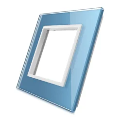 Frontal cristal azul 1x hueco LIVOLO