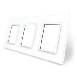 Frontal cristal blanco 3x huecos LIVOLO