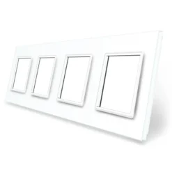 Frontal 4x cristal blanco, 4x huecos LIVOLO