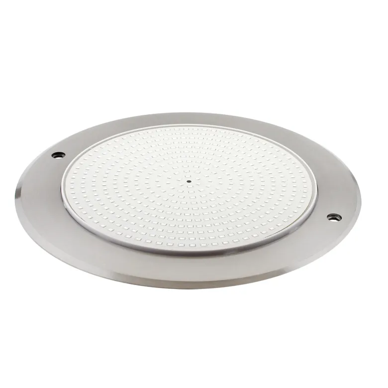 Kit Lámpara LED SLIM 5mm Ø230mm para piscinas, 12V AC/DC, IP68, 35W, RGB, acero inox 316 + mando