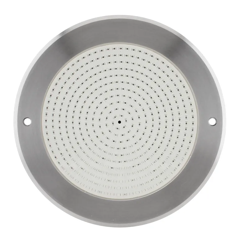 Kit Lámpara LED SLIM 5mm Ø230mm para piscinas, 12V AC/DC, IP68, 35W, RGB, acero inox 316 + mando