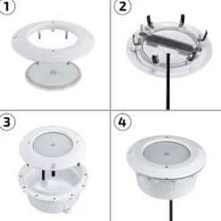 Kit Lámpara LED SLIM PAR56 para piscinas, 12V DC, IP68, 35W + mando