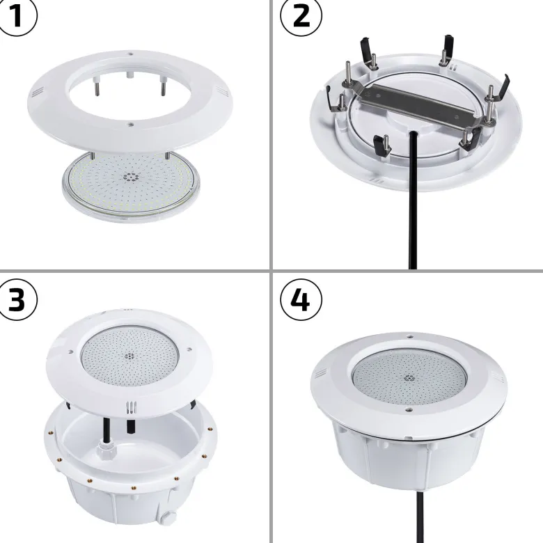 Kit Lámpara LED SLIM PAR56 para piscinas, 12V DC, IP68, 35W + mando