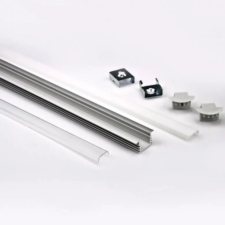 KIT - Perfil aluminio CAMPRO para tiras LED, 1 metro