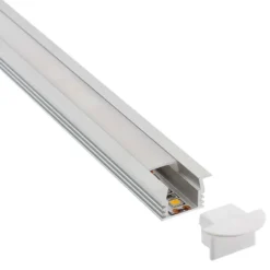 KIT - Perfil aluminio CAMPRO para tiras LED, 1 metro