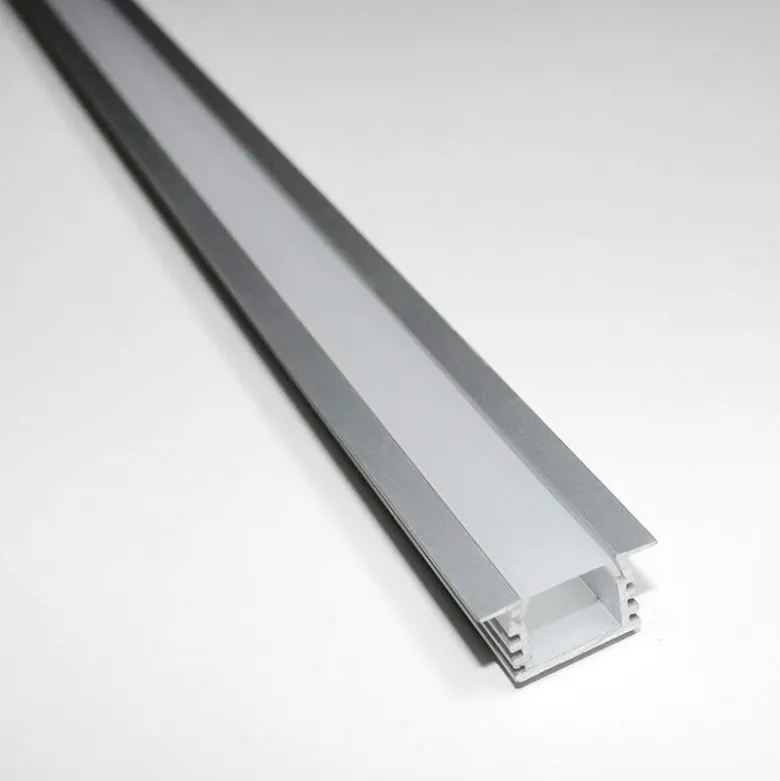 KIT - Perfil aluminio CAMPRO para tiras LED, 2 metros