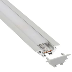 KIT - Perfil aluminio CORNER para tiras LED, 1 metro