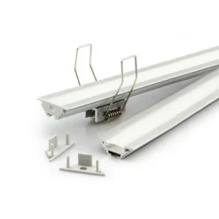 KIT - Perfil aluminio CORNER para tiras LED, 1 metro