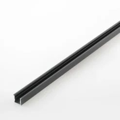 KIT - Perfil aluminio EKUB 1010 para tiras LED, 1 metro, negro