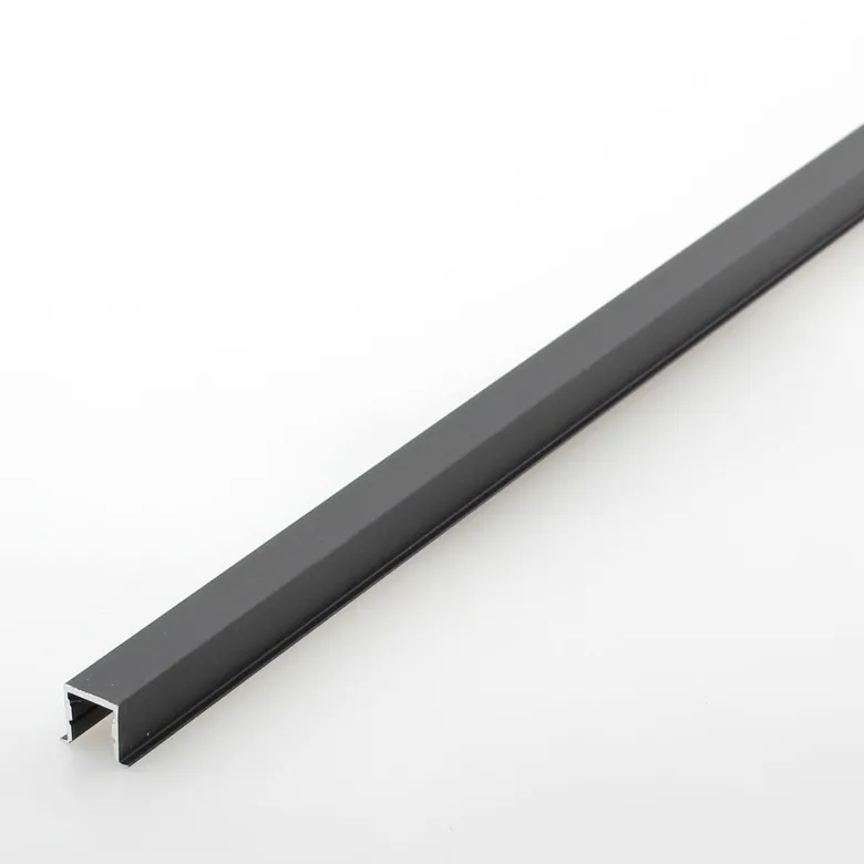 KIT - Perfil aluminio EKUB 1010 para tiras LED, 1 metro, negro