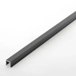 KIT - Perfil aluminio EKUB 1010 para tiras LED, 2 metros, negro