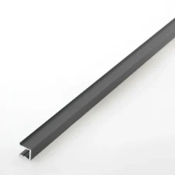 KIT - Perfil aluminio EKUB 1010 para tiras LED, 2 metros, negro
