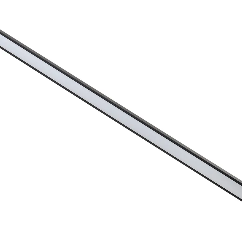 KIT - Perfil aluminio EKUB 1010 para tiras LED, 2 metros, negro