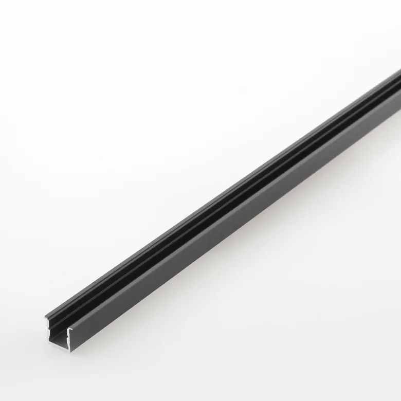 KIT - Perfil aluminio EKUB 1010 para tiras LED, 2 metros, negro