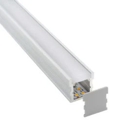 KIT - Perfil aluminio FOOT para tiras LED, 2 metros