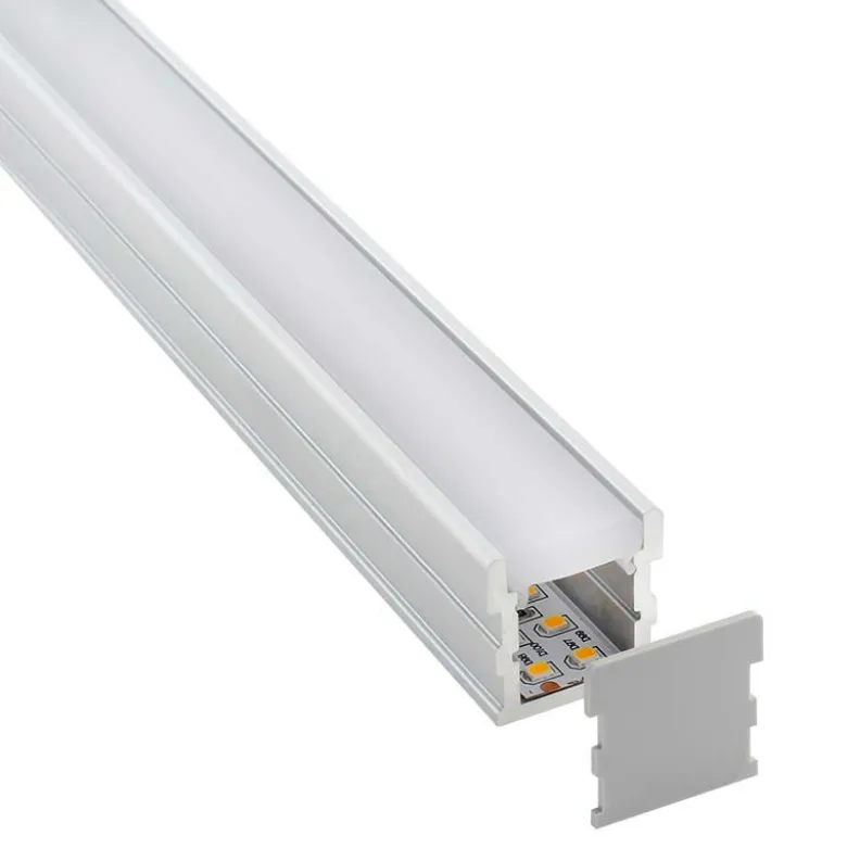 KIT - Perfil aluminio FOOT para tiras LED, 2 metros