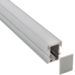 KIT - Perfil aluminio FOOT STEP para tiras LED, 2 metros
