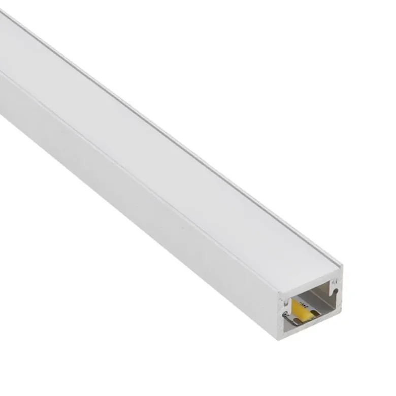 KIT - Perfil aluminio GROOR para tiras LED, 1 metro