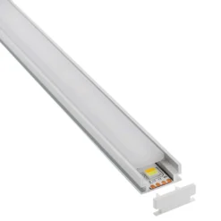 KIT - Perfil aluminio HARDY para tiras LED, 2 metros