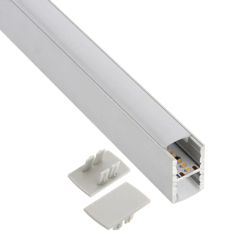 KIT - Perfil aluminio KEN para tiras LED, 1 metro