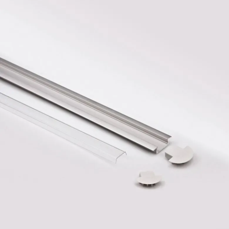 KIT - Perfil aluminio KOBE para tiras LED, 1 metro