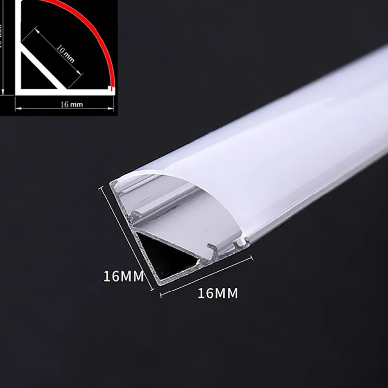 KIT - Perfil aluminio KORK-mini para tiras LED, 2 metros