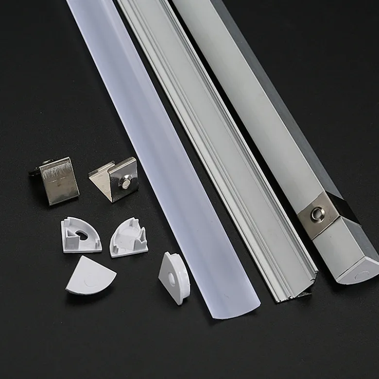 KIT - Perfil aluminio KORK-mini para tiras LED, 2 metros