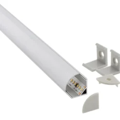 KIT - Perfil aluminio KORK-mini para tiras LED, 2 metros