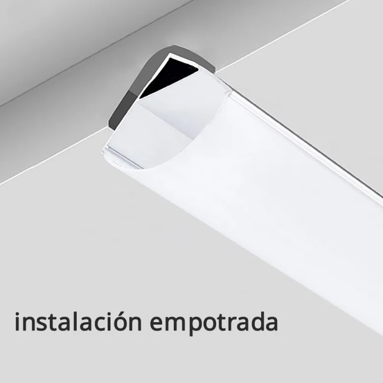 KIT - Perfil aluminio KORK-mini para tiras LED, 2 metros