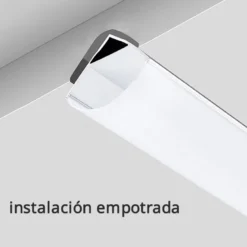 KIT - Perfil aluminio KORK-mini para tiras LED, 2 metros, negro