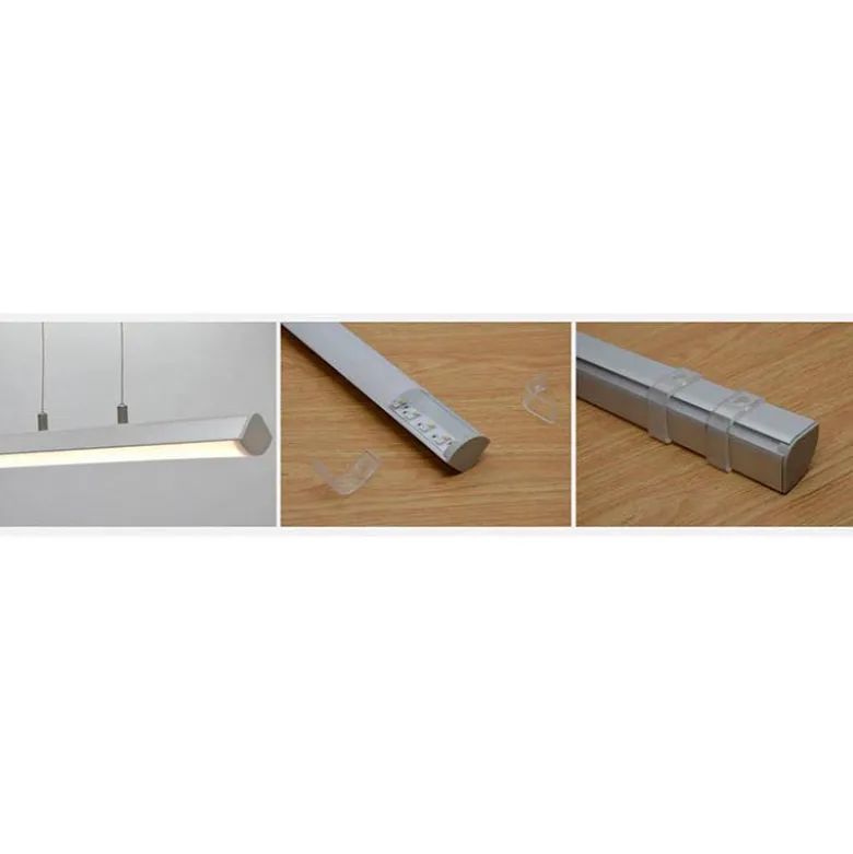 KIT Perfil aluminio KORK para tiras LED, 2 metros