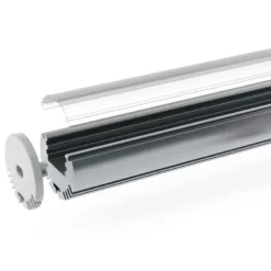 KIT - Perfil aluminio KROB para tiras LED, 1 metro